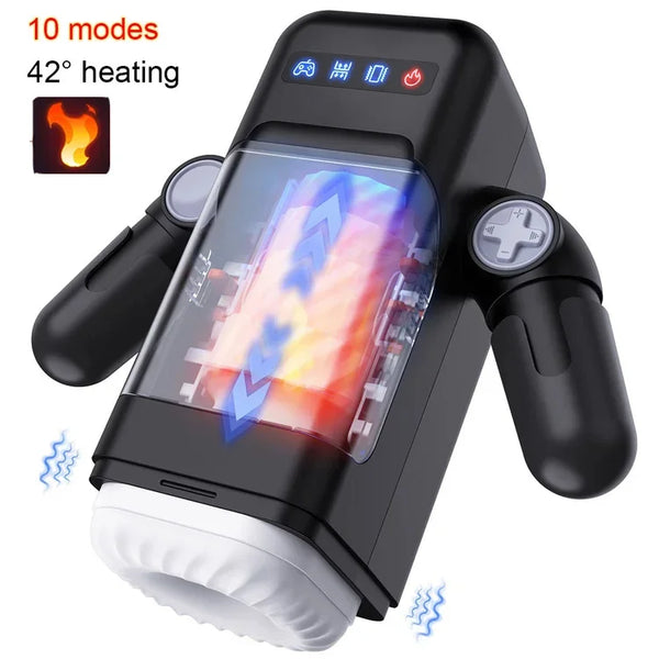 Buy 1 Get 2 Free GiftesPearlsvbe Game cup-Thrust Vibration Vibration Masturbator With Heating Functin